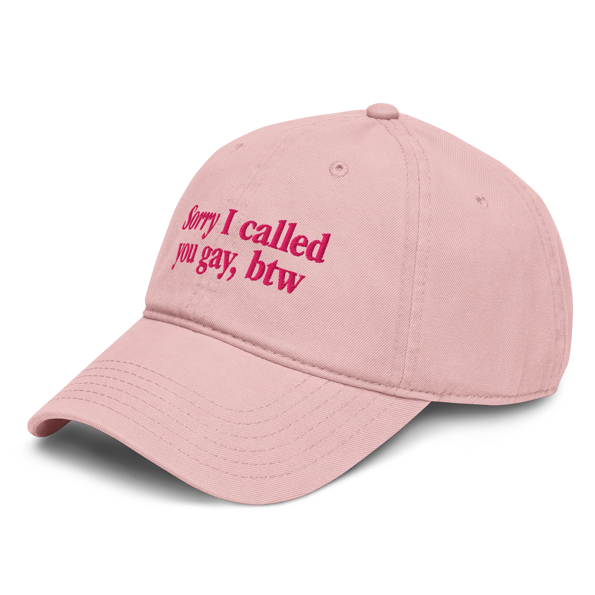 Sorry I Called You Gay Vintage Hat - Pink - Image 3