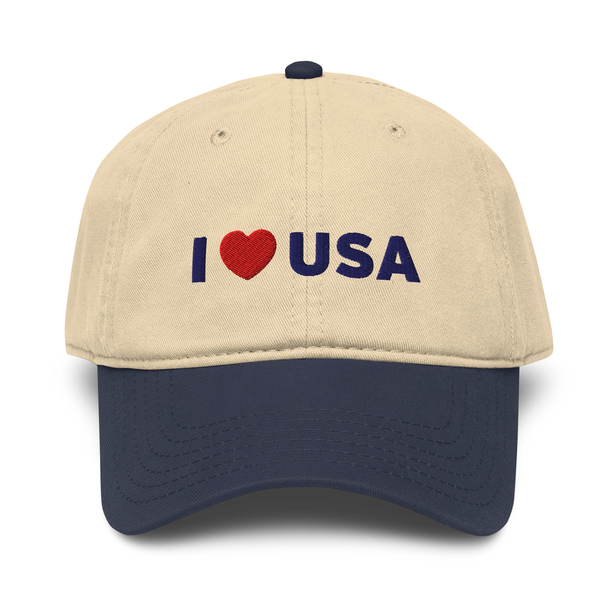 I Heart USA Vintage Hat - Natural/Navy