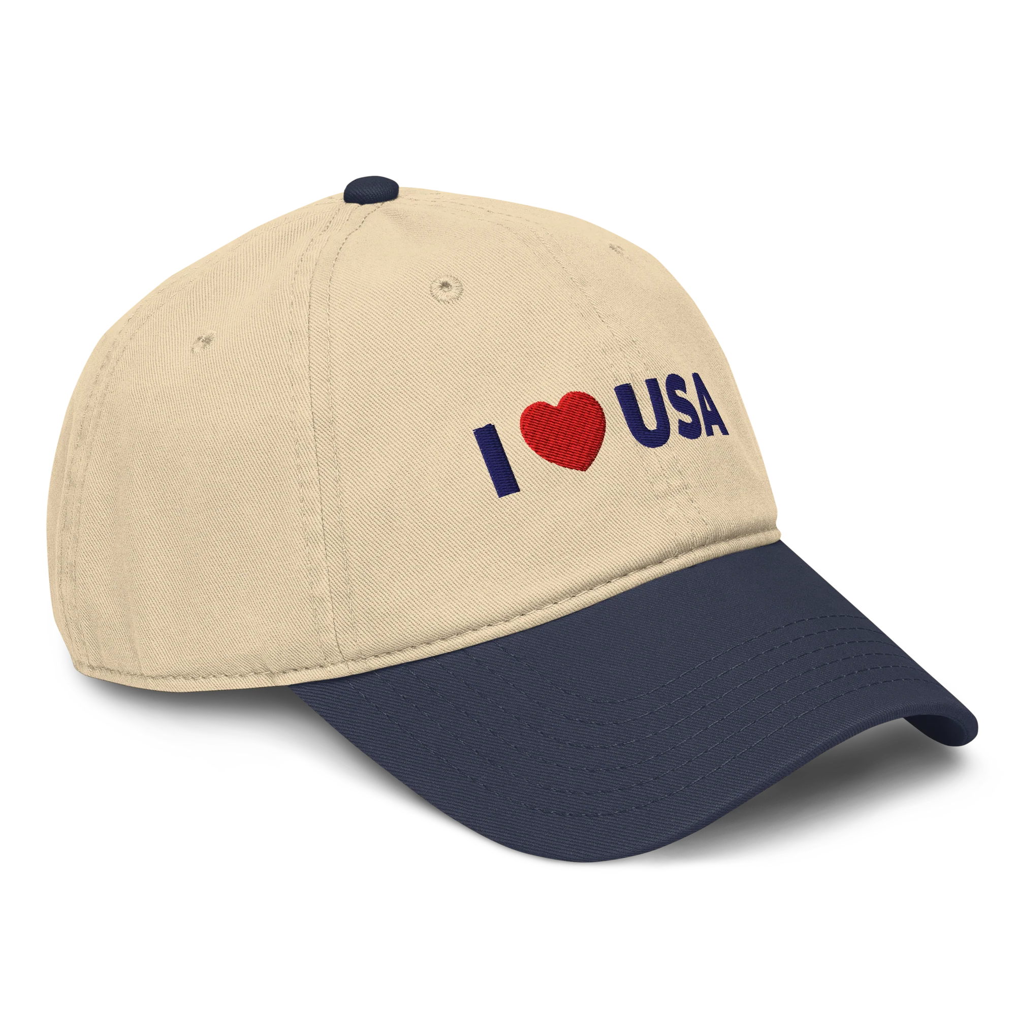 I Heart USA Vintage Hat - Natural/Navy - Image 4
