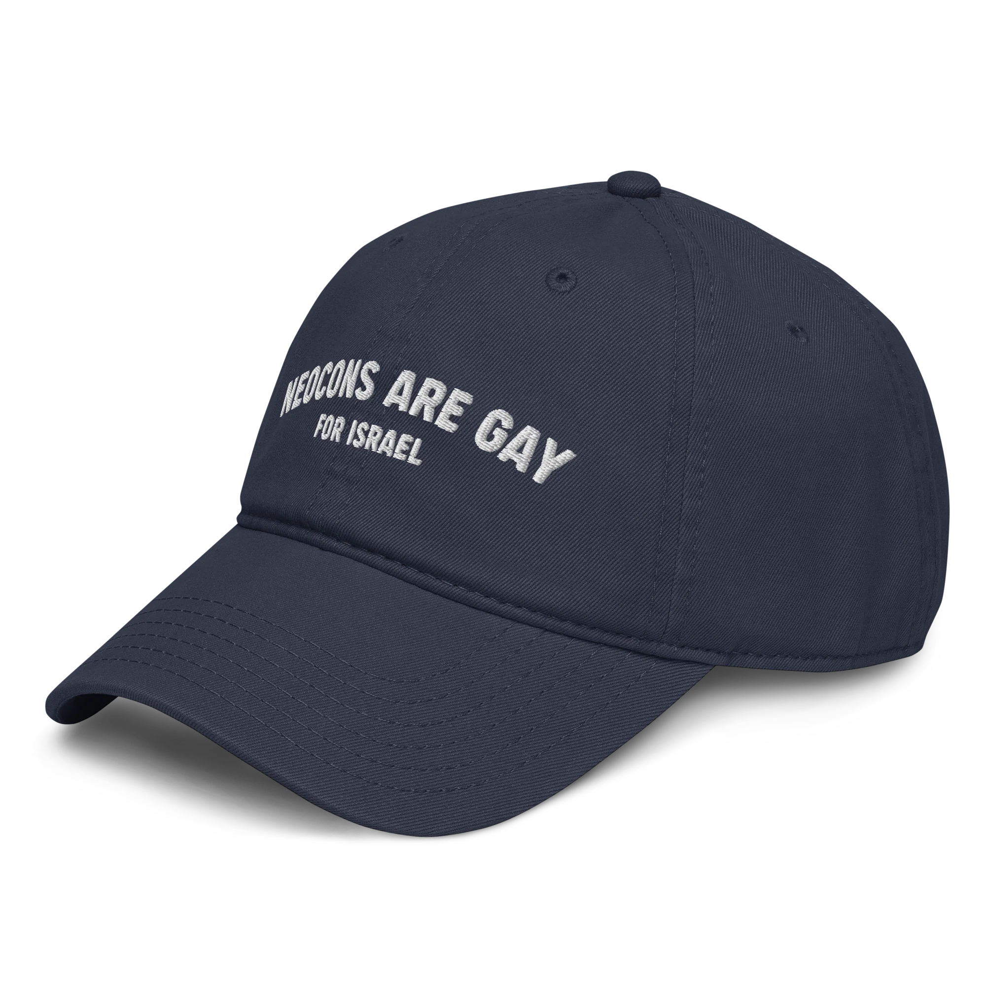 Neocons Are Gay Vintage Hat - Navy - Image 3
