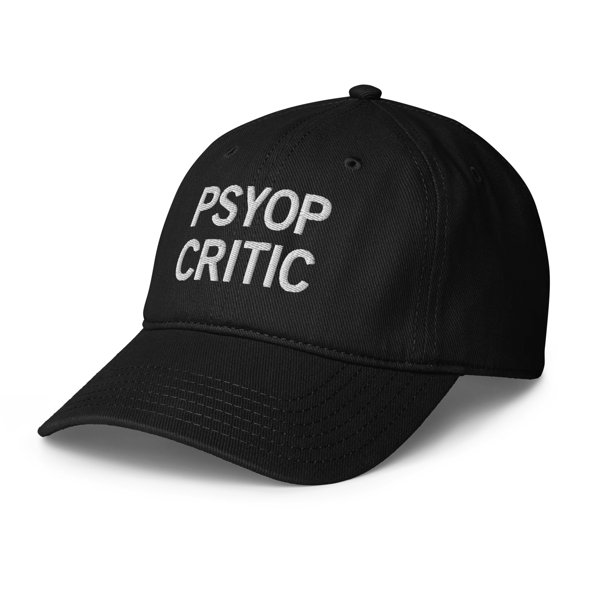 PSYOP Critic Baseball Hat - Black - Image 3