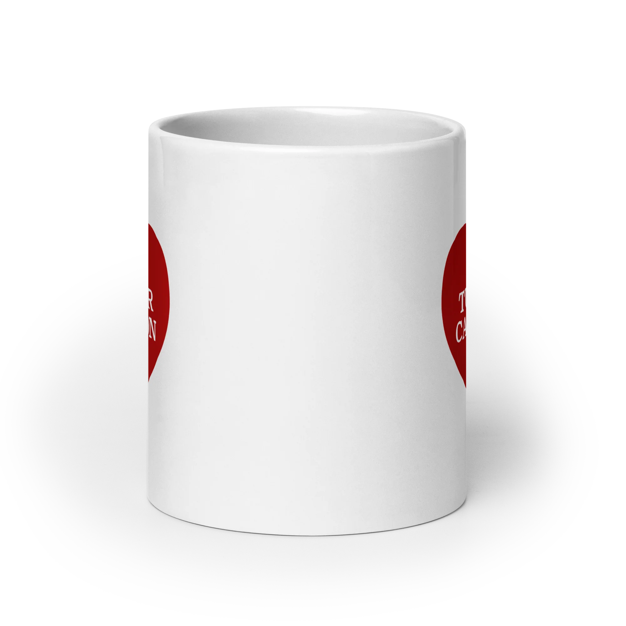 Tucker Carlson Show Heart Mug - Image 3