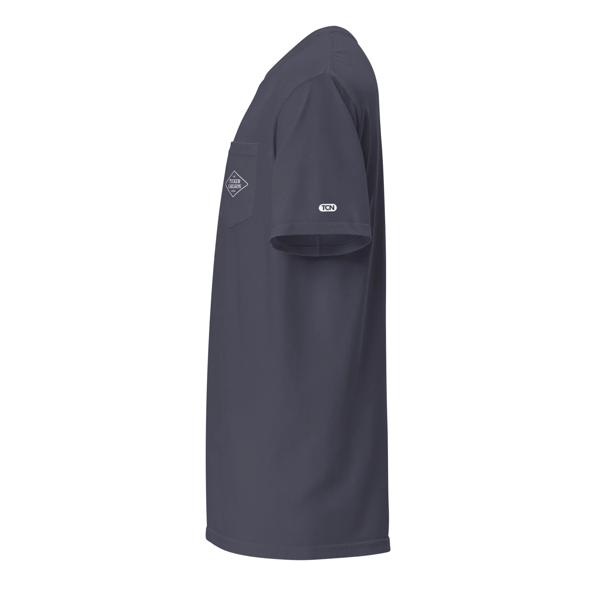 Tucker Carlson Show Pocket T-Shirt - Navy - Image 3