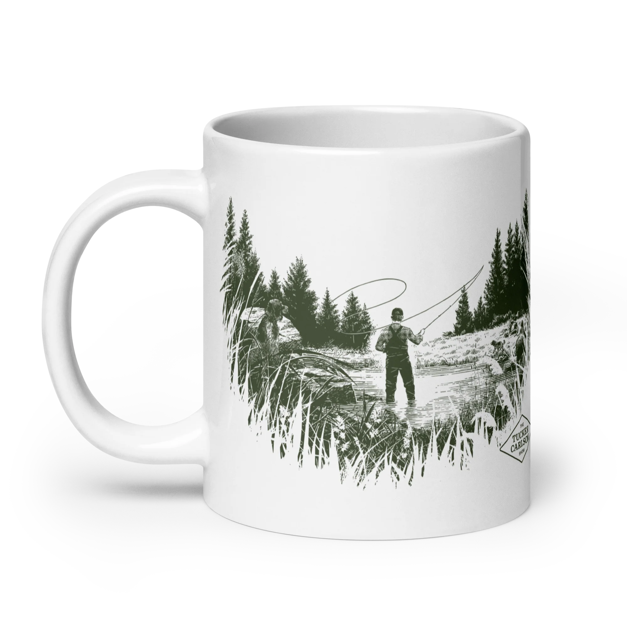 Tucker Carlson Fly Fishing Mug